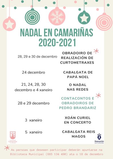 Cartel Nadal Camariñas 2020 copia