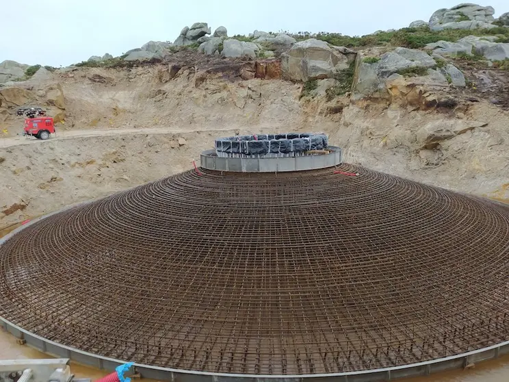 Obras do Parque Eolico G3 de Corme-Mirador da Gurita