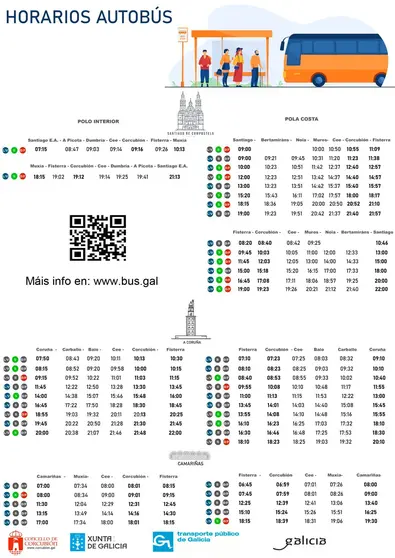 Horarios autobuses Costa da Morte