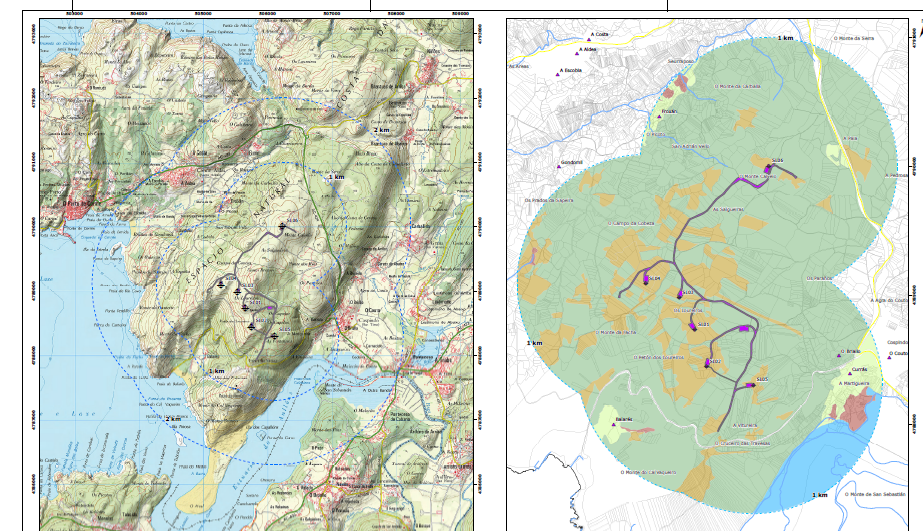 Parque Eolico das Salgueiras Mapa