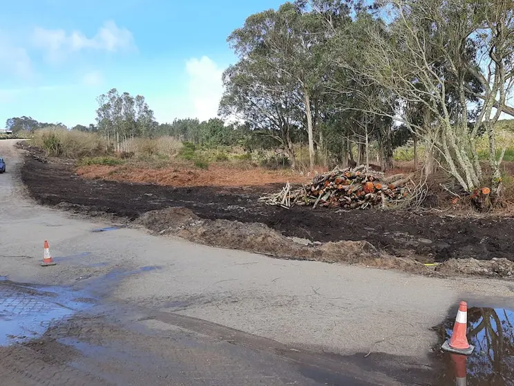 Estado das obras do Parque Eolico de Corme