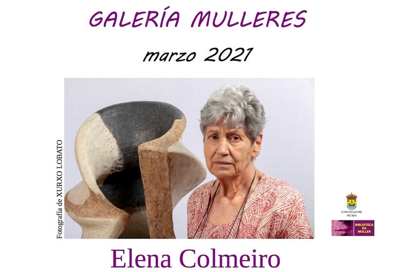 cartel elena colmeiro na Galeria Mulleres de Muxia Marzo 2021
