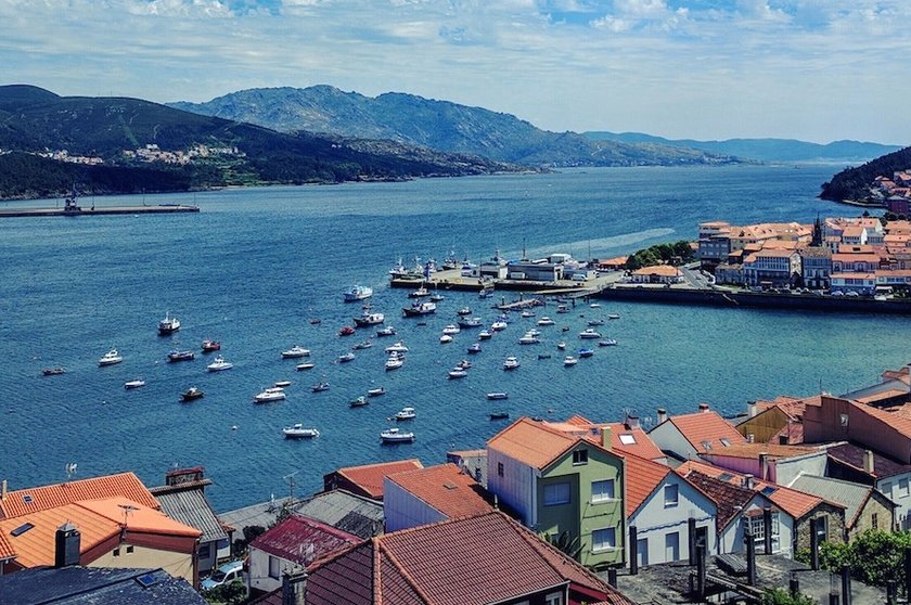 Vista aerea do Porto de Corcubion