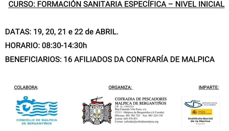 Curso do Botiquin en Malpica