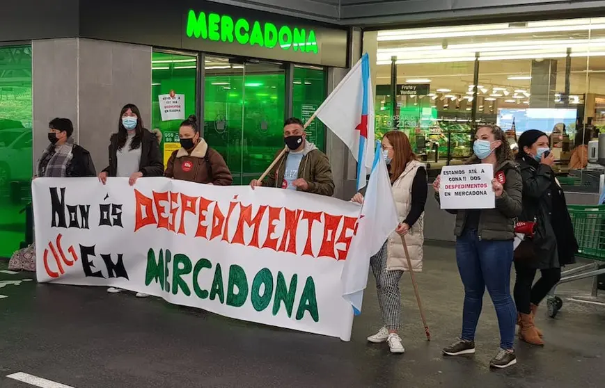 Manifestación en Mercadona