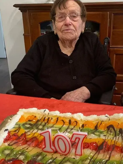 Maripepa do Rieiro cumple 107 en Santa Comba