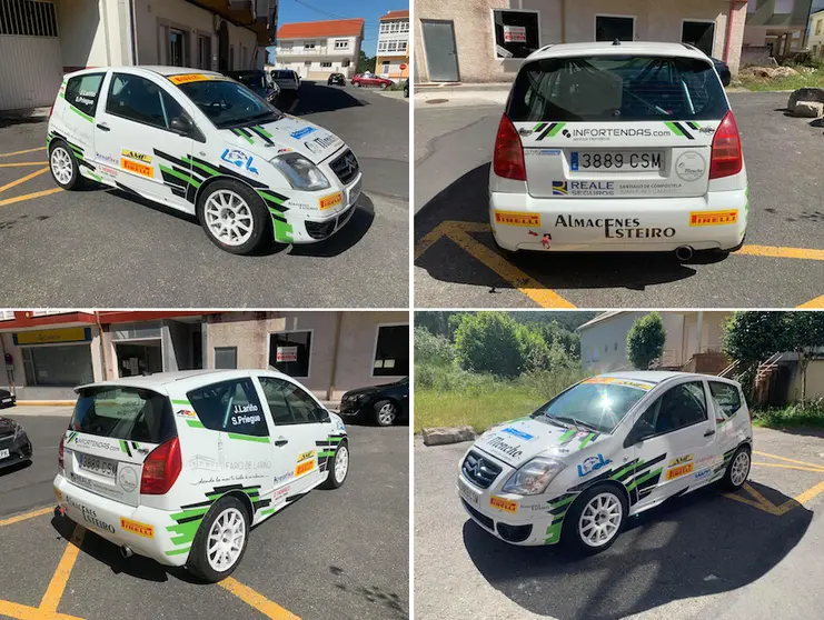 Coche de Javi Larino Waldomar no Campionato Galego de Rally 2021