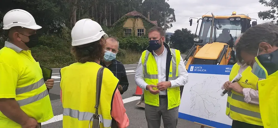 Obras no Camino de Corcubion