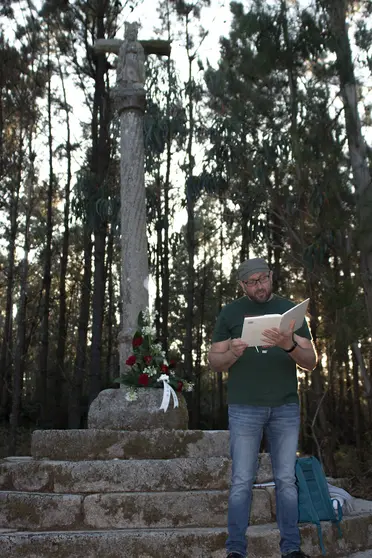 Xaime Trillo no Cruceiro da Cantorna-Foto-Pablo Alvarez