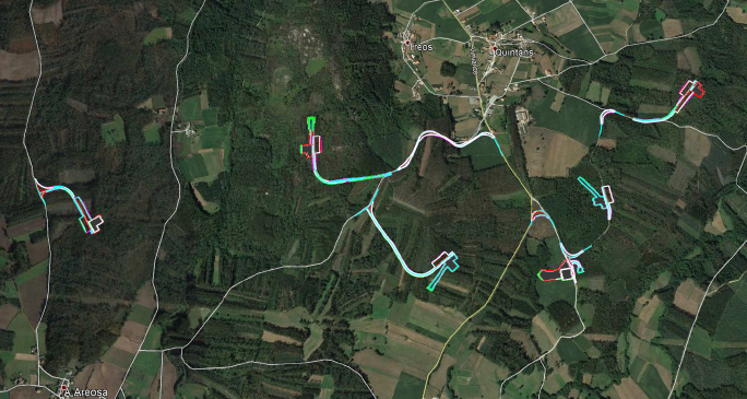 Mapa Parque eolico de Patineiro-Vimianzo