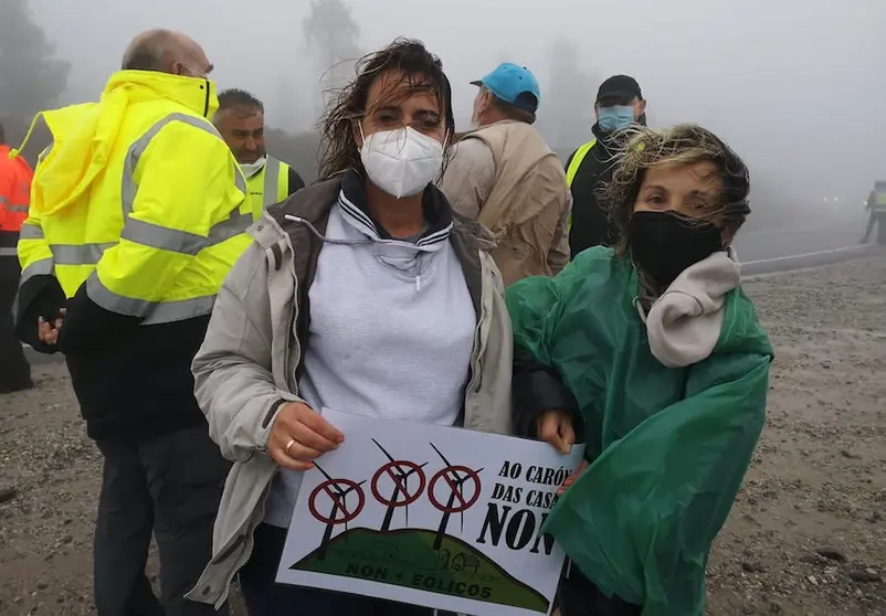 Manifestantes nas Paxareiras