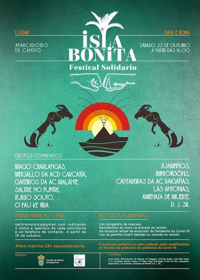 CARTEL ISLA BONITA Festival Solidario Malpica