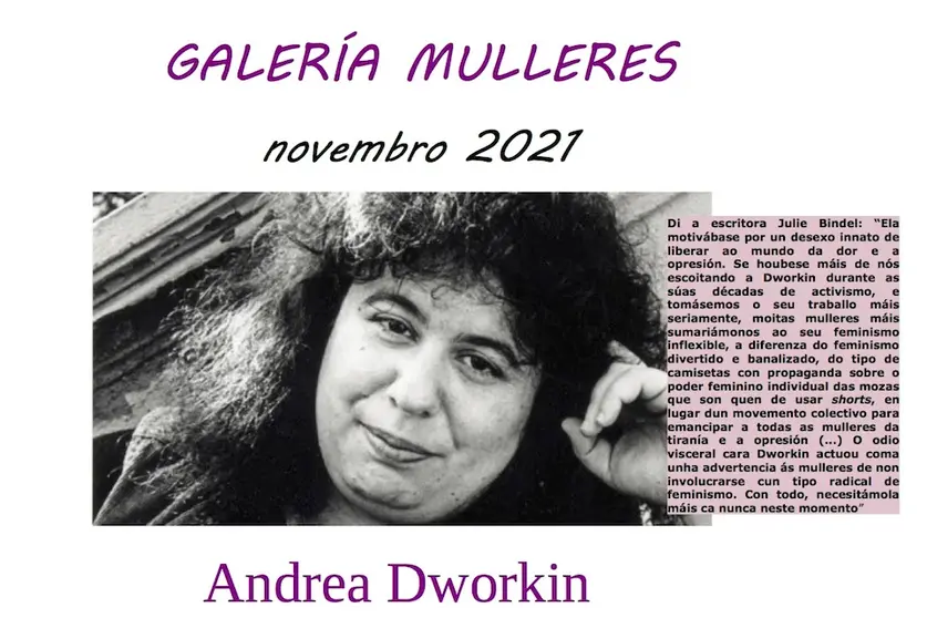 cartel andrea dworkin Galeria Mulleres de Muxia