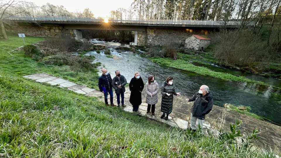 Visita da Xunta aos rios de Santa Comba