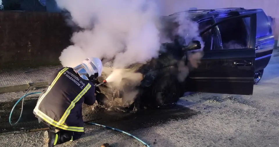 Extincion Coche Incendio mazaricos