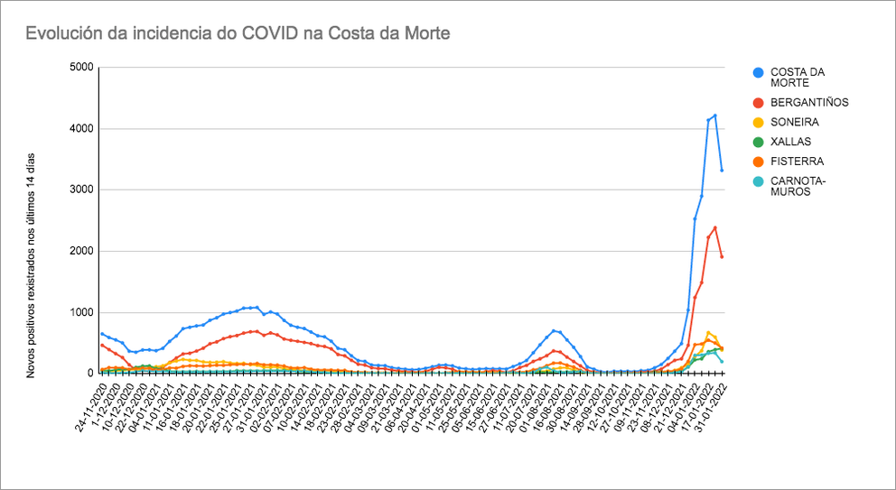 Grafica COVID Costa da Morte 31-01-2022
