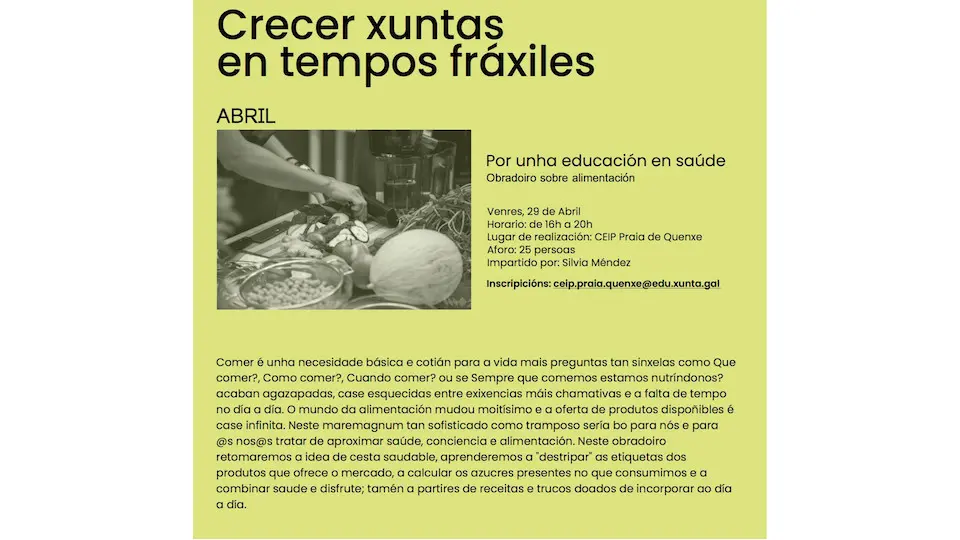 Obradoiro crecer xuntos ceip corcucubion