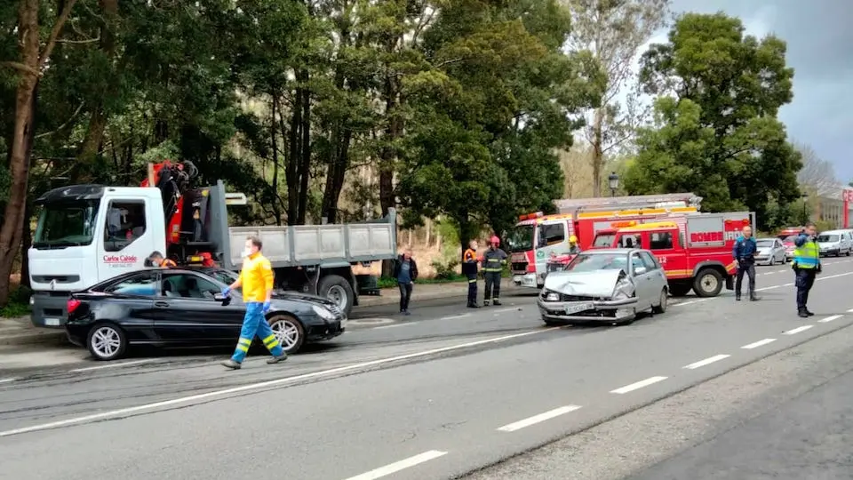 Accidente en Santa Comba Bombeiros