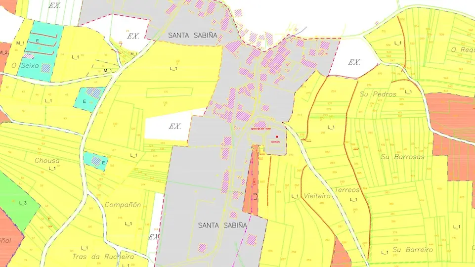 Plano da Concentracion Parcelaria de Santa Comba