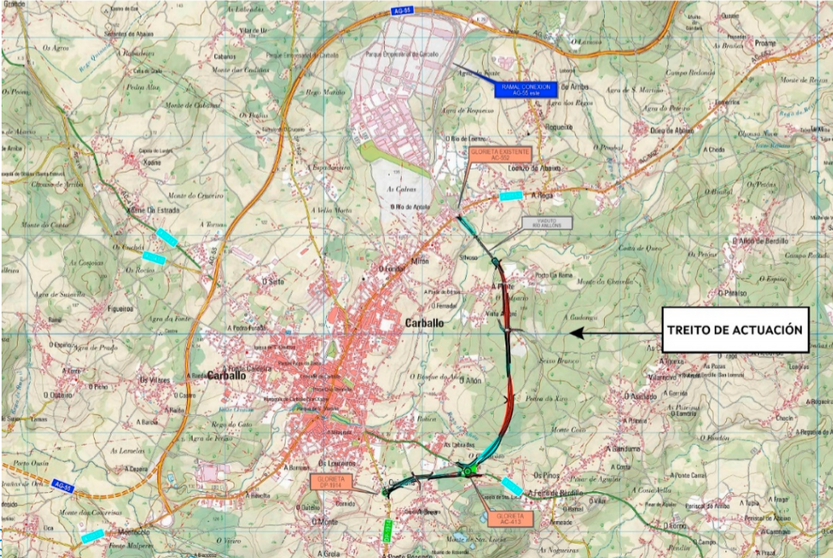 Variante Carballo Circunvalacion mapa