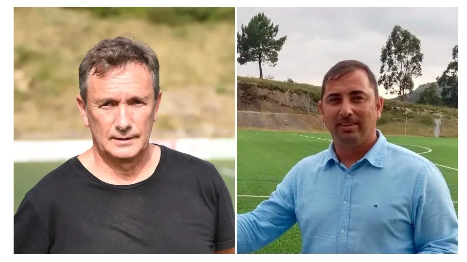 Geno entrenador Esteirana e Juan Porrua adestrador Fisterra