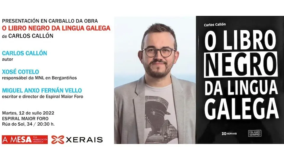 O LIBRO NEGRO DA LINGUA GALEGA. Cartaz en Espiral Maior Carballo