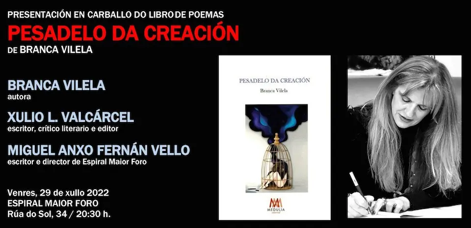 Presentación PESADELO DA CREACIÓN. Branca Vilela. Tarxeta