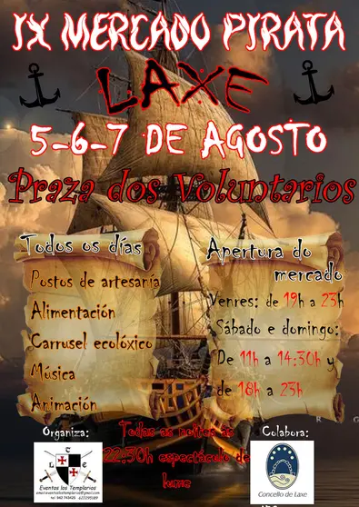 Cartel Mercado Pirata Laxe 2022