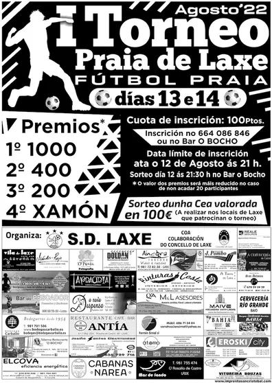 I torneo de fútbol praia de Laxe 2022