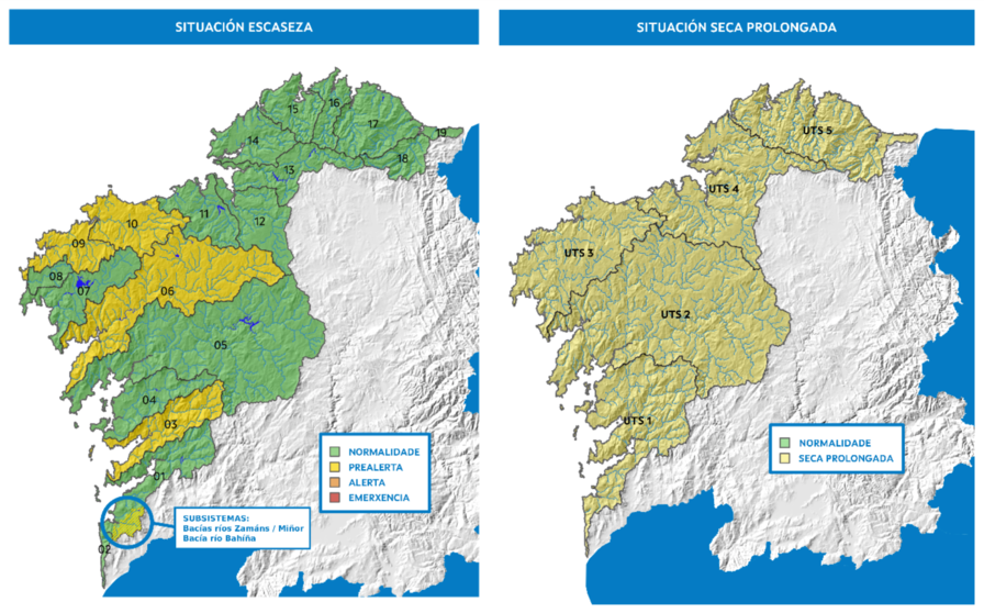 Mapa seca Galicia agosto 22