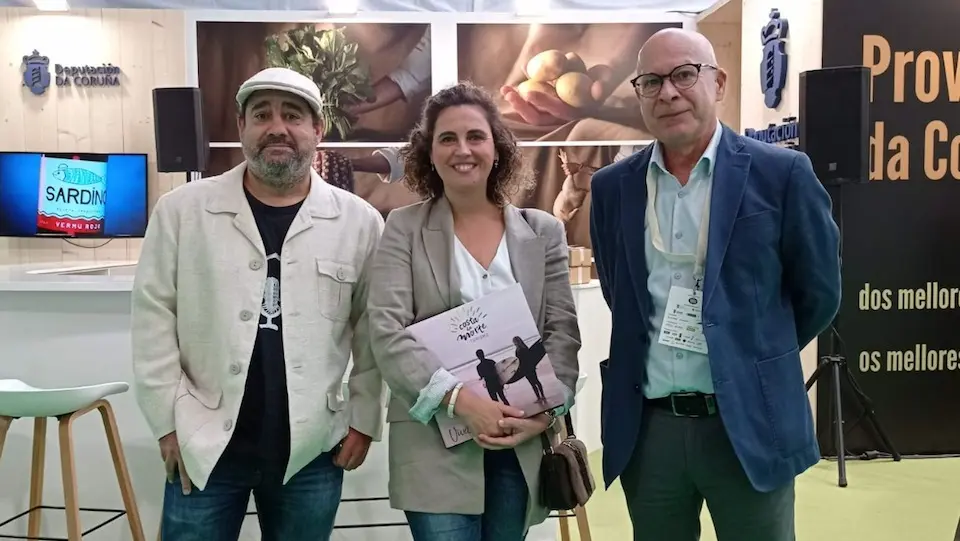 Pepe Formoso, Marta Rodríguez e Xosé Regueira no Forum Gastronómico