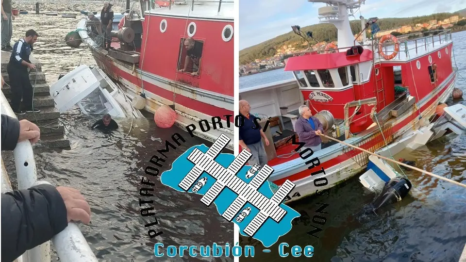 Barco Golfo Persico afundido en Corcubion