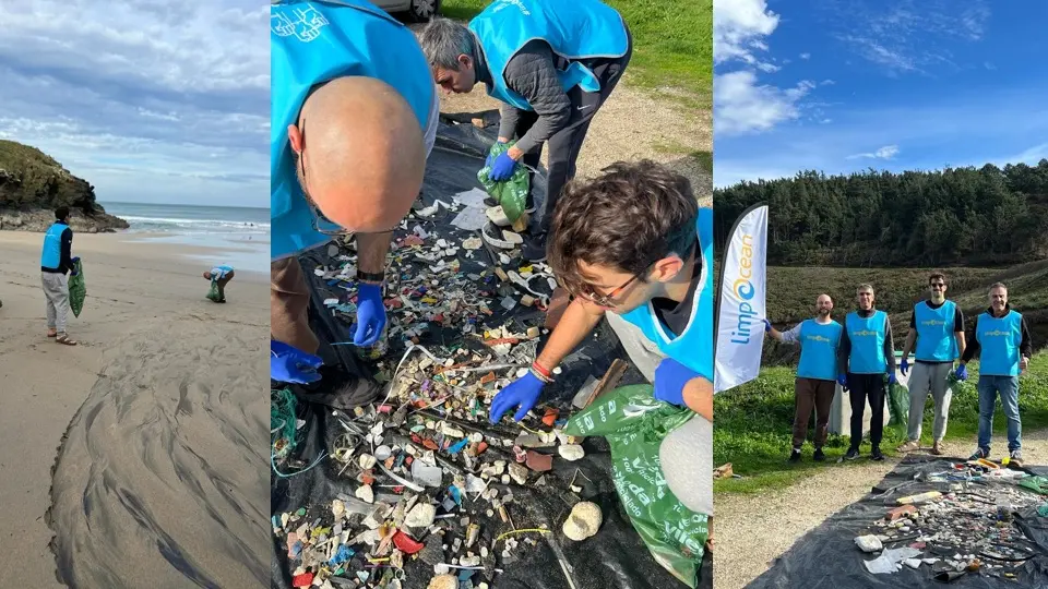 LImpeza da praia de San Miro con Limpocean