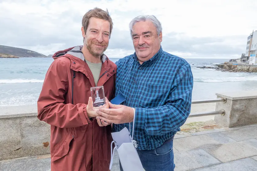 Manu Barqueiro con Alfredo Caniño en Malpica