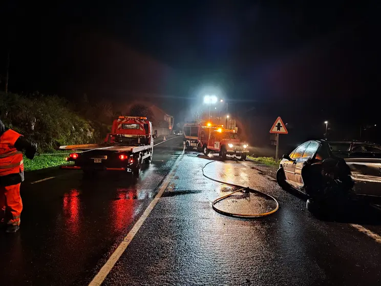 Imaxe dun accidente de onte en Carantona