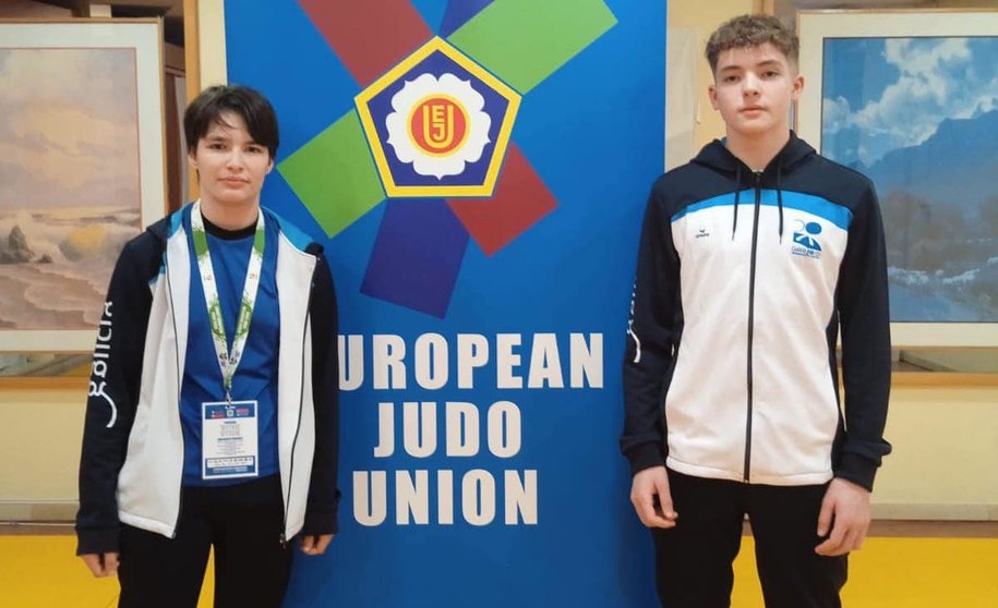 Lucia Pazos e Raul POnte do Judo Bergantinos en Europa