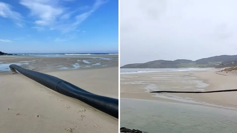 Tubos na praia de Lires