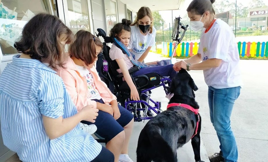 terapia canina Centro de Necesidades Educativas especiais aspaber Carballo 4