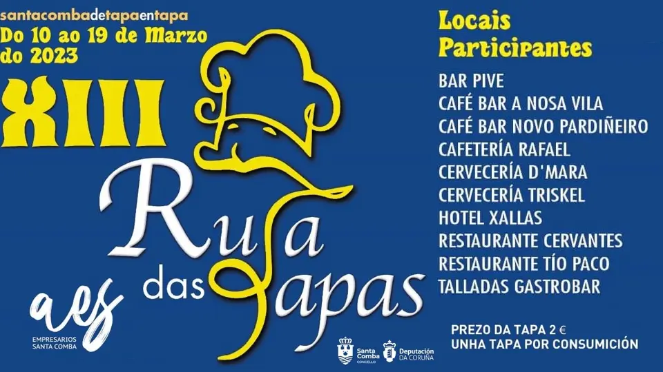 Ruta tapas santa comba marzo 2023 2