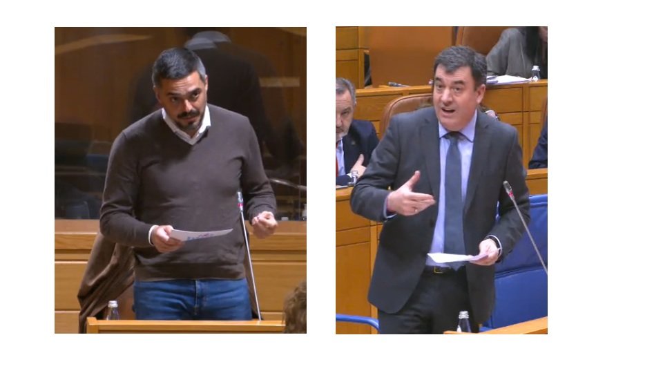 Daniel Perez e Roman Rodriguez no Parlamento Galego