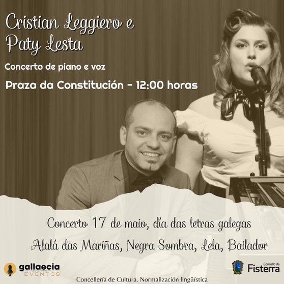 Cristian Leggiero e Paty Lesta. en Fisterra