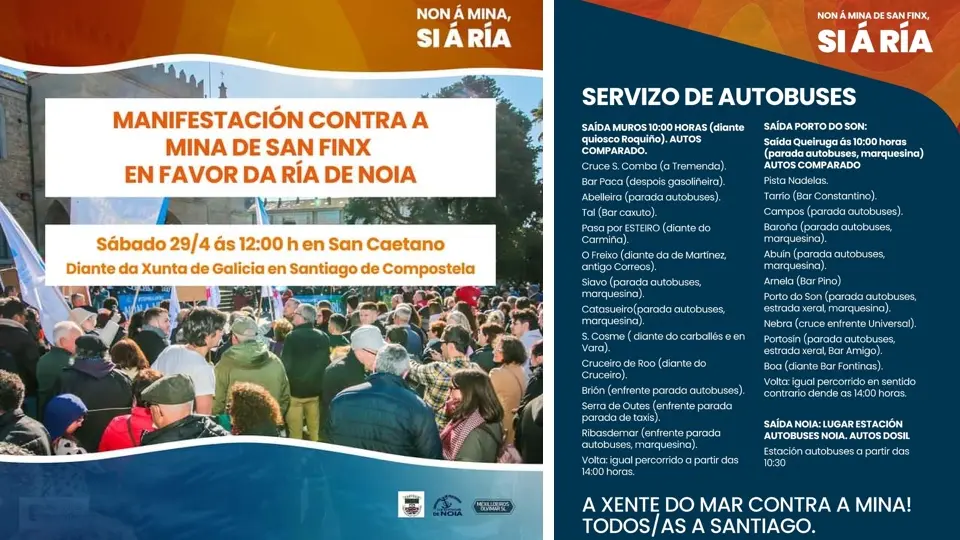 Manifestacion SI a Ria en Santiago San Finx