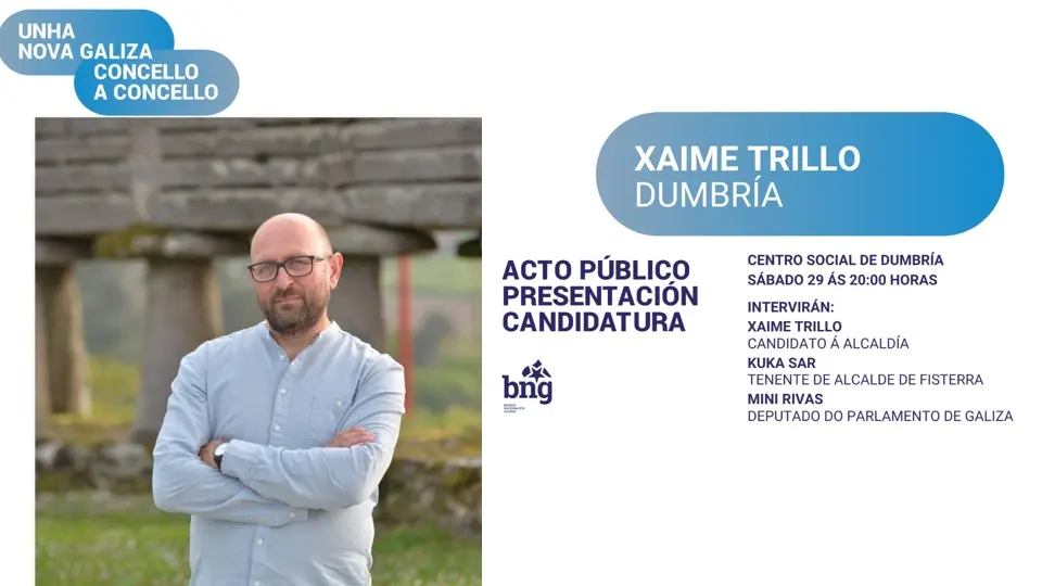 Presentacion Xaime Trillo BNG Dumbria 2023