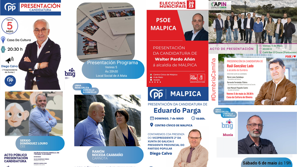 Carteis electorais 1 finde maio 2023