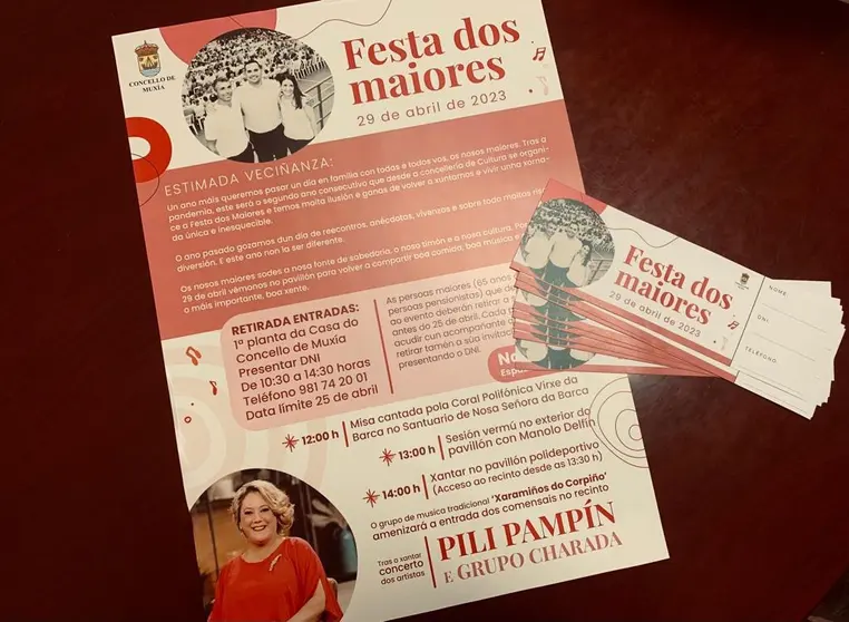 Cartel Festa dos Maiores de Muxia 2023