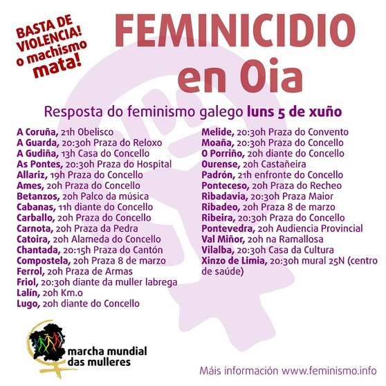 Concentracions feministas crime de Oia