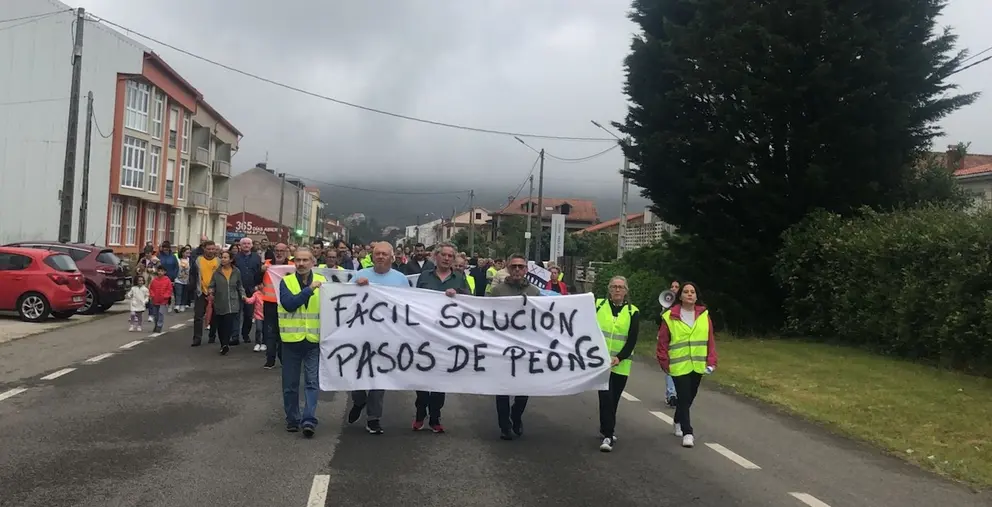 Mobilizacion na Anchoa pola seguridade vial