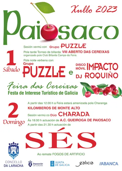 cartel festa das cereixas Paiosaco 2023