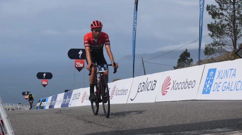 Gran Fondo Ezaro 2023-Tercer clasificado Ángel Maneiro--Foto-Jorge Castro