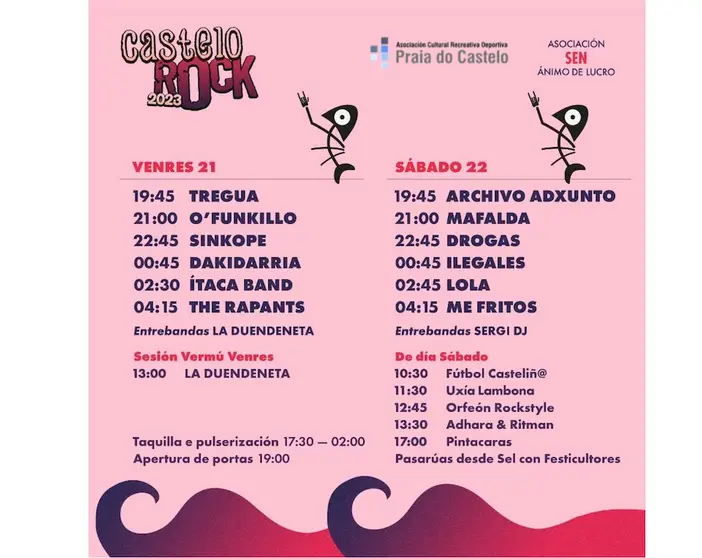 Horarios Festival Castelo Rock 23023